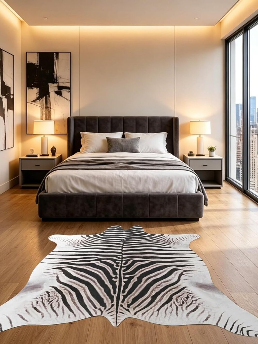 Faux Zebra Cowhide Rug 6.2*7ft - Picture 7 of 8
